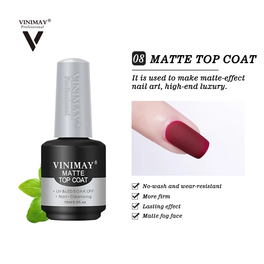 Vinimay Hot Sale Sealant Primer Easy Soak Off UV Gel Polish long lasting Base And Top Coat Gel Nail Polish Wholesale