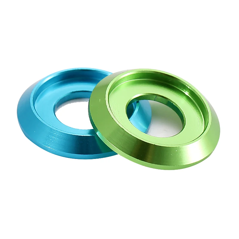 Customized Anodized Titanium Fender Washer M2 M3 M4 M5 M6 Countersunk Washers For Bicycle License Plate Bolts