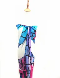 Custom design print USA hawaii style 100% rayon women beach sarong pareo beachwear