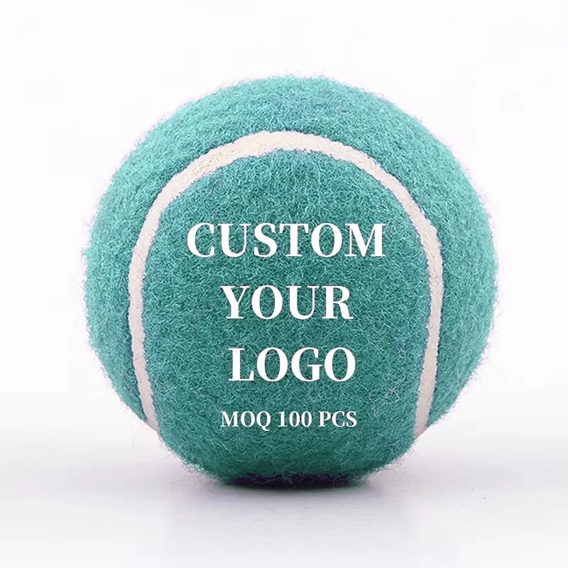 Hot selling Custom logo polyester colored 2.5inch cheap tennis balls pink purple orange black bulk personalized tennis ball