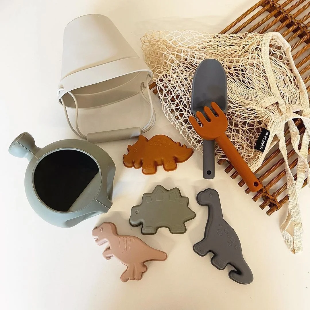 Силиконовые пляжные игрушки для детей детские лучшие силиконовые малышей Пляжная игрушка набор путешествий лопата и аксессуары пляжа