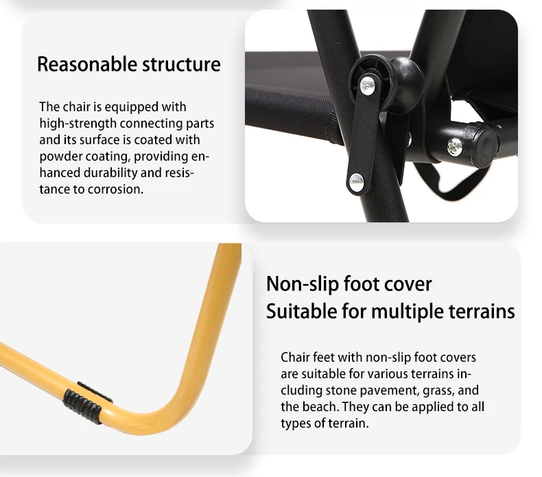 SY Latest Design Portable Outdoor Camping twin Beach Chair metal double seat Foldable Lightweight two-person Camping Chair