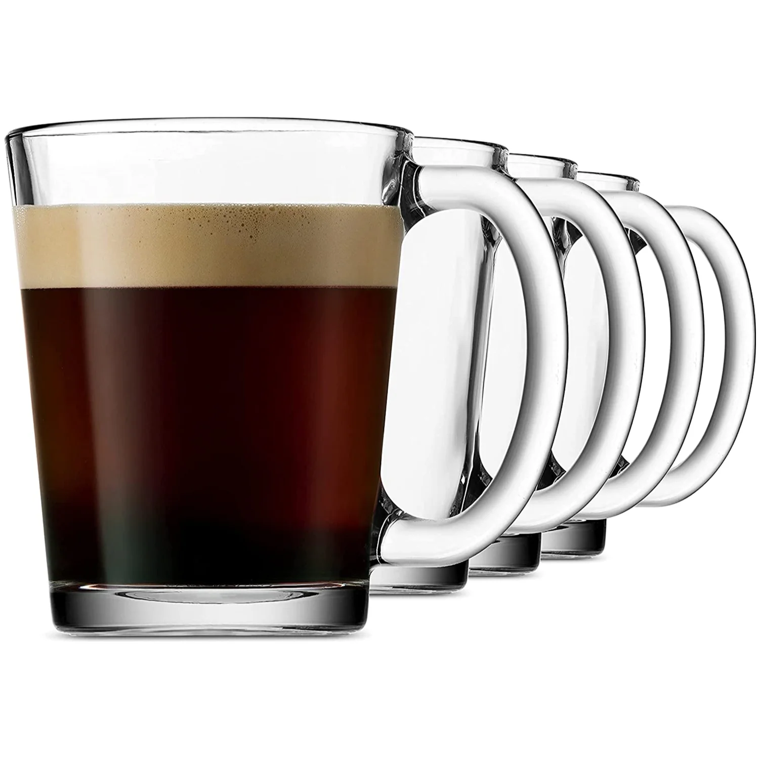 Transparent coffee cup  large capacity glass water cup  hot tea cup