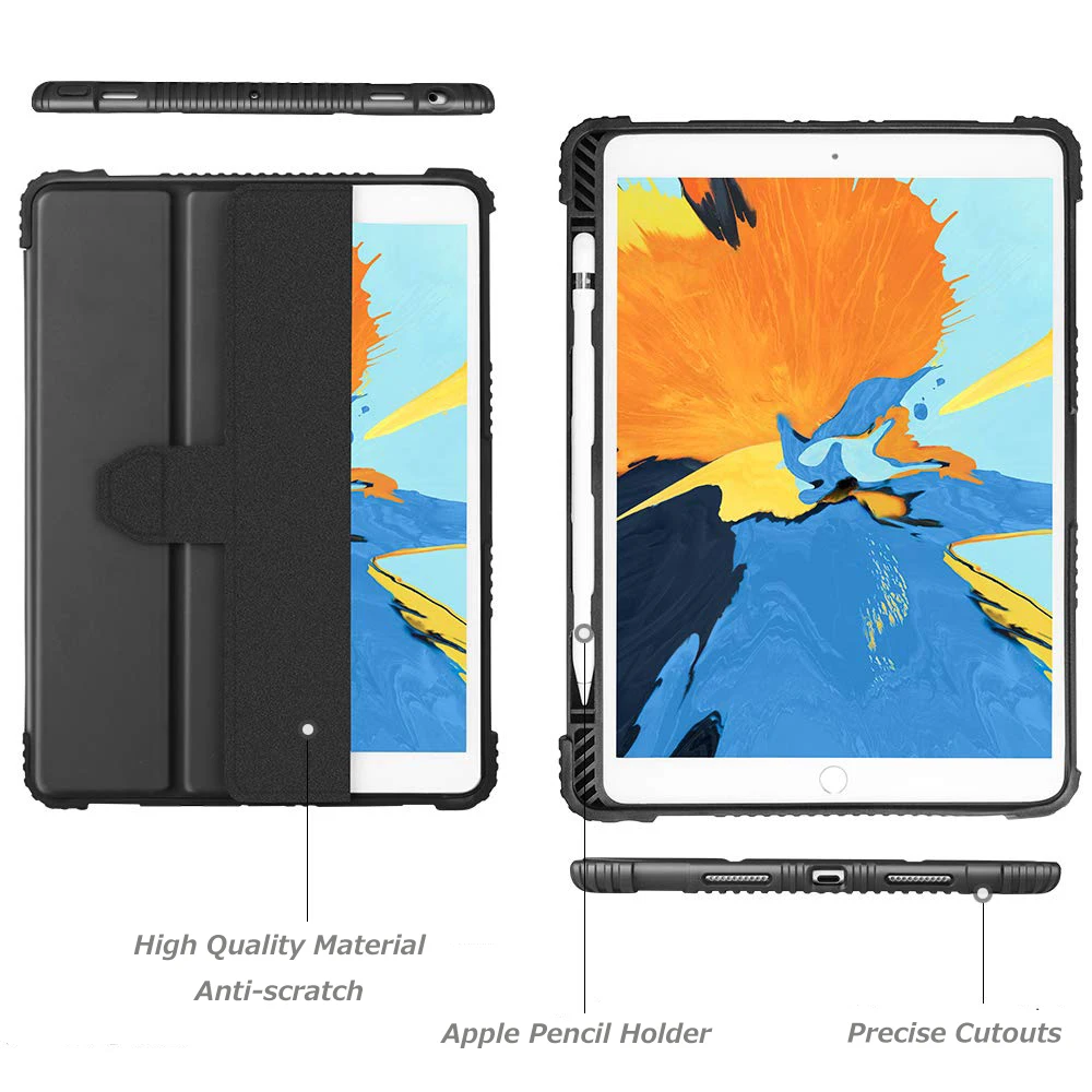 iPad Pro 11 Inches Tablet Computer Anti-Shock Anti-scratch Anti-Drop Protective Cover Case with Pencil Holder