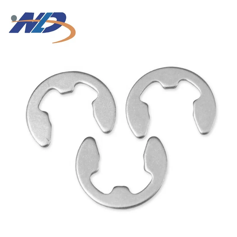 NLD Customize Black Manganese Steel Shaft Bearing Retaining Ring Split Washer Snap Collar E Type Clip External Circlip