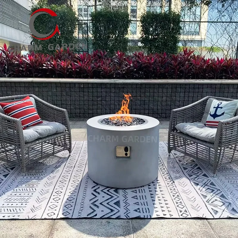 Modern Art Design Outdoor Furniture Propane Fire Table Patio Heater Machine