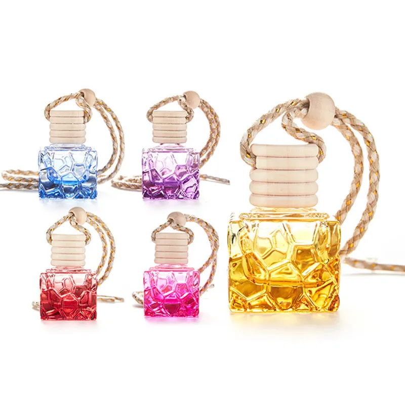 Glass car perfume pendant small empty bottle aromatherapy car hanging perfume bottle car supplies