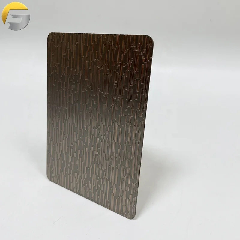 V3078 Copper Etched Stainless Steel Sheet 2022 Hot Selling Professional Factory