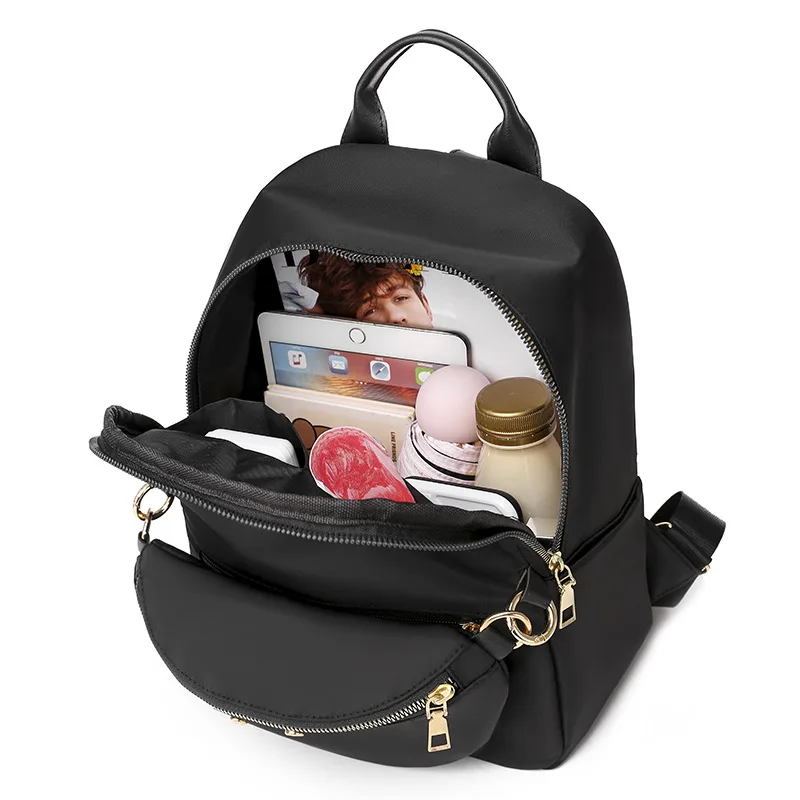 Women Soft Leather Backpacks Vintage Female Shoulder 2in1 Wallet Bag Set Casual Travel Ladies Bagpack Mochilas School Bag