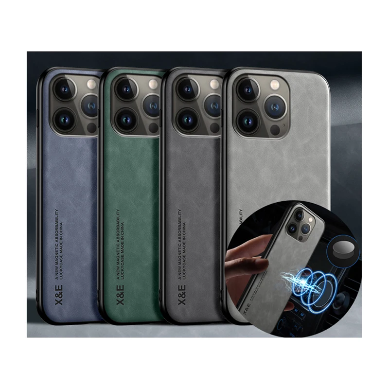 Slim Leather Magnetic Phone Case for iPhone 13 Pro Max 14 Pro Max 12 13 Mini XS Max XR SE 22 Super Quality Mobile Phone Cover