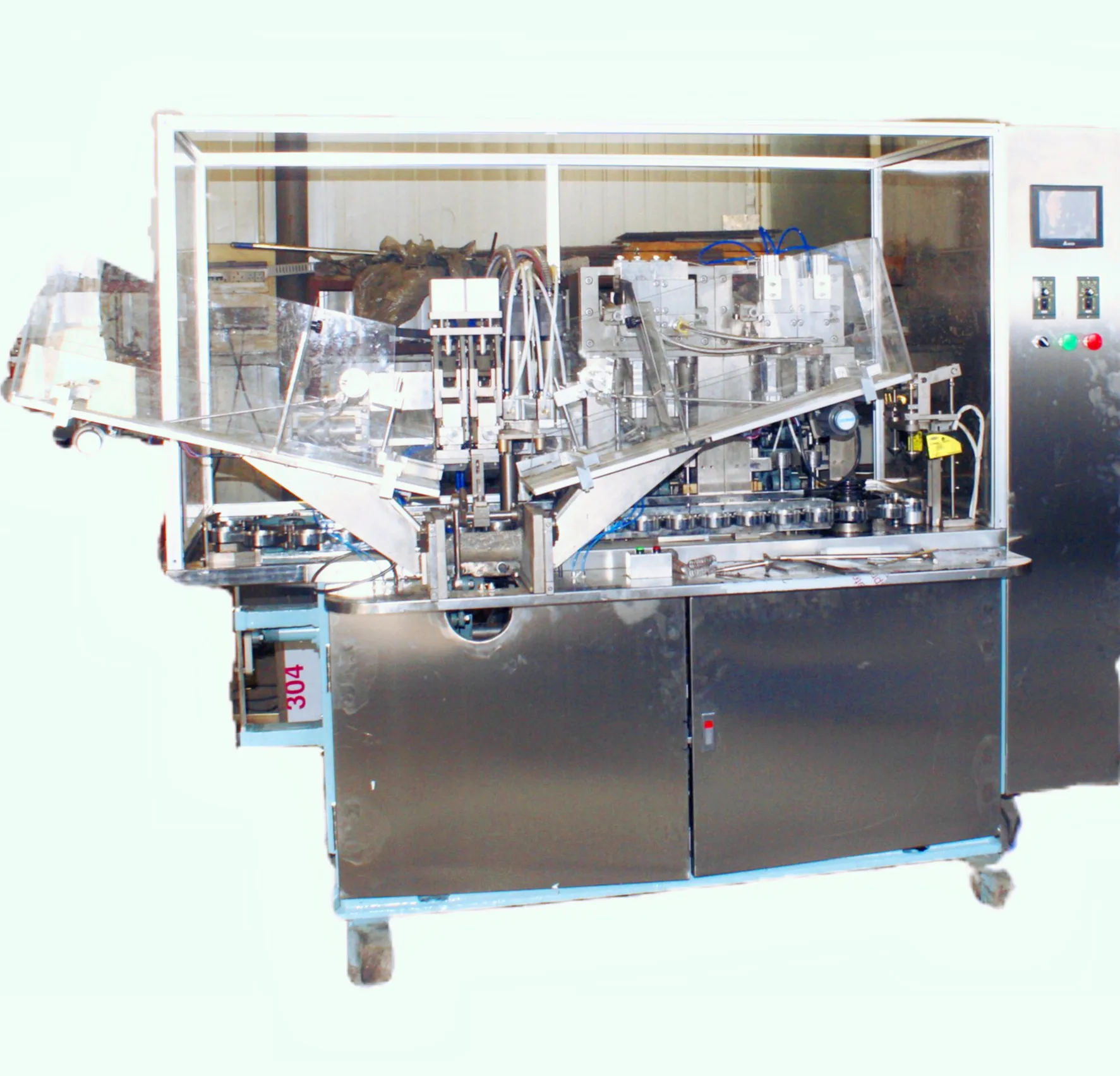 Inner heating Toothpaste Tube filling and sealing machine