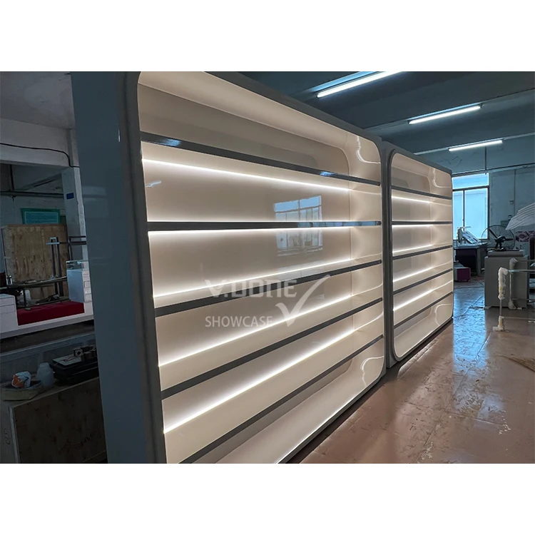 Fashion Lace Wigs Shop Design Hair Extensions Display Cabinet Store Interior Design Luxury Human Hair Display Furniture