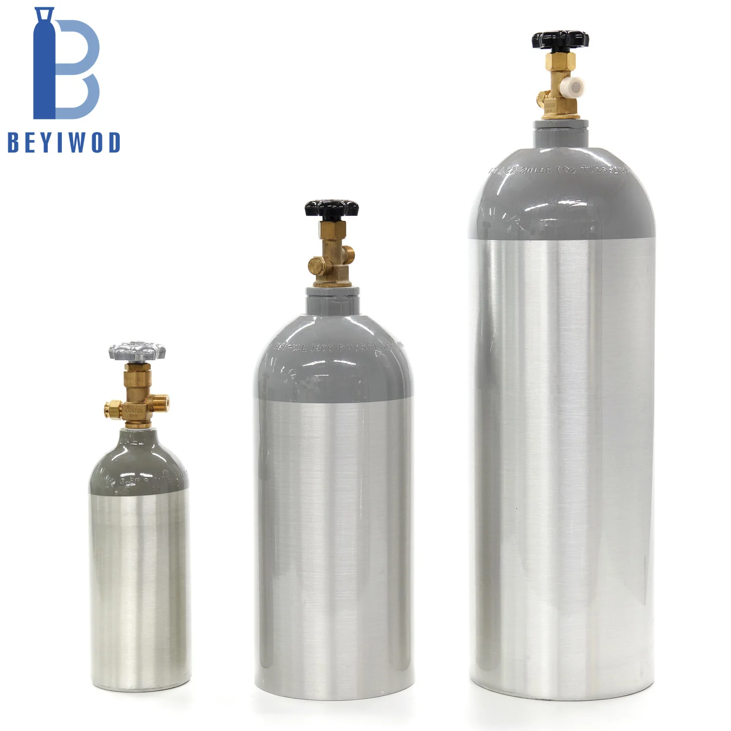 New 5lb 10lb 15lb 20lb 1800psi Aluminum Gas Cylinder With Valves