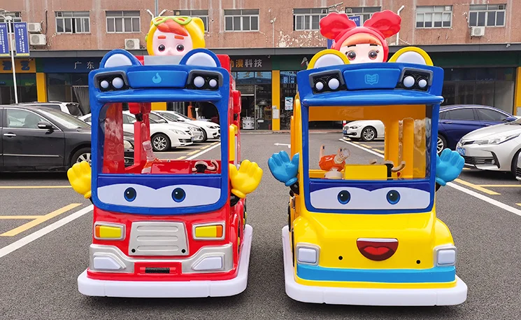 Kiddie Rides Coin Operated Children Ride On Car Kids School Bus Driving Cars Ride Big Wheels Amusement School Bus for Kids