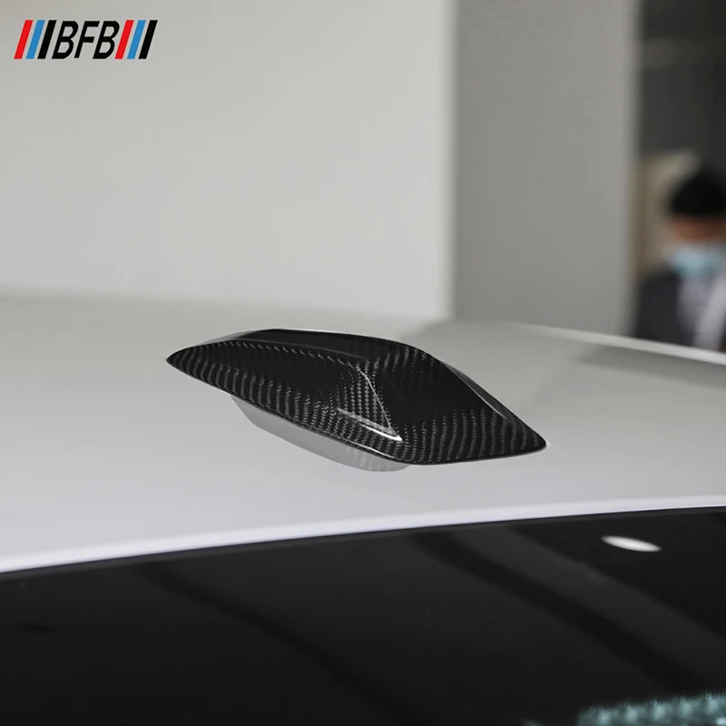 BFB Car Accessories Carbon Fiber Antenna Car Radio Cover Trim Carbon Fiber For Car For BMW M3 M4 G80 G82 2021-2023
