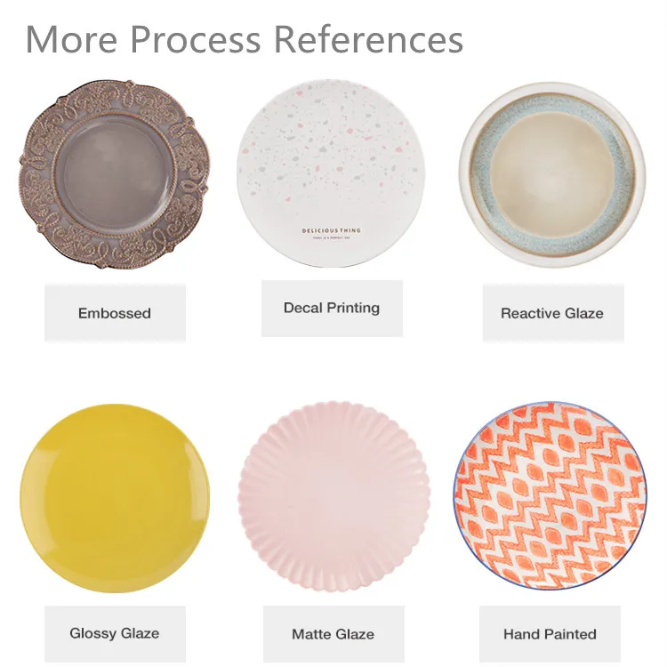 High-quality Ceramic Dinner Plates Set Ceramic Plate Dish Ceramic Plates Glaze Stoneware Dinner Dinnerware Sets