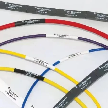 wholesale wrap QR code identification cable labels Customized Products thermal transfer printing white flame-retardant labels