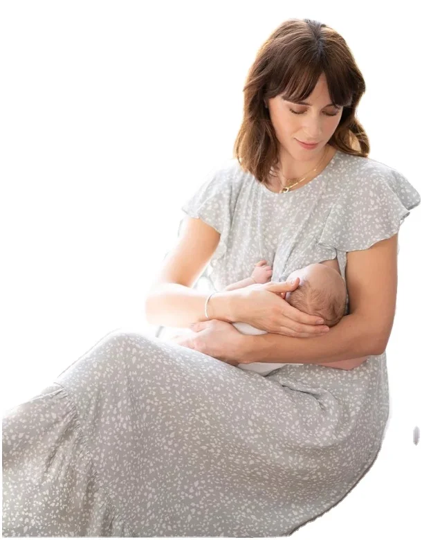 Fashion print Nursing pregnant breastfeeding mothers summer women dresses