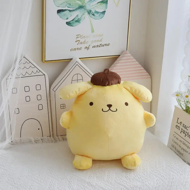 Pompompurin Plush Sanrioed Cartoon Doll Girl Room Decoration Sleeping Throw Pillow Surprise Gifts Sanrioed Pillow