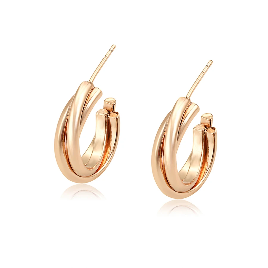 98382 xuping 2019 new arrival elegant design woman 18 carat yellow gold earring