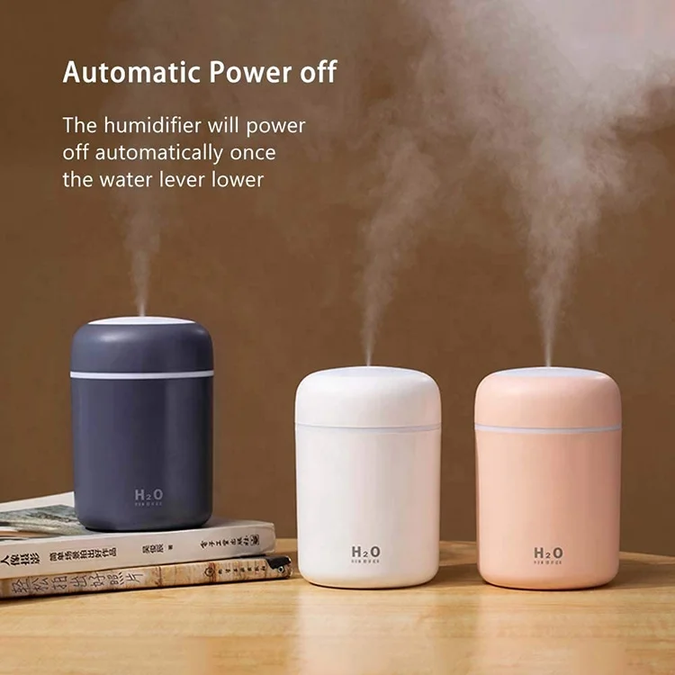 
300ml Hot Sale Ultrasonic Portable Led Colorful H2o Defuser Car Mini Usb Humidifier 
