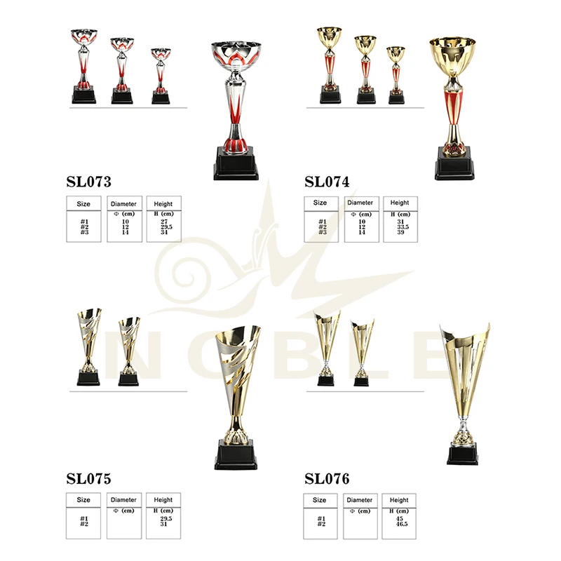 Noble  Metal Award Column Trophy Cup Tournament Trophy