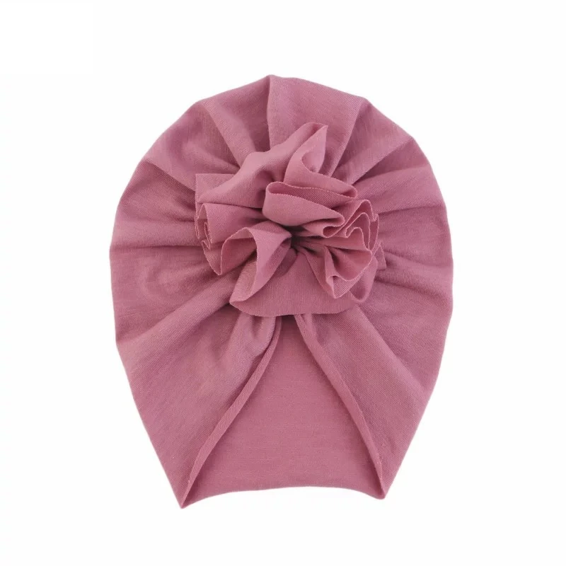Wholesale Knitted Cotton Unisex Baby Cotton Spandex Hat Kid Sunflower turban  Hat