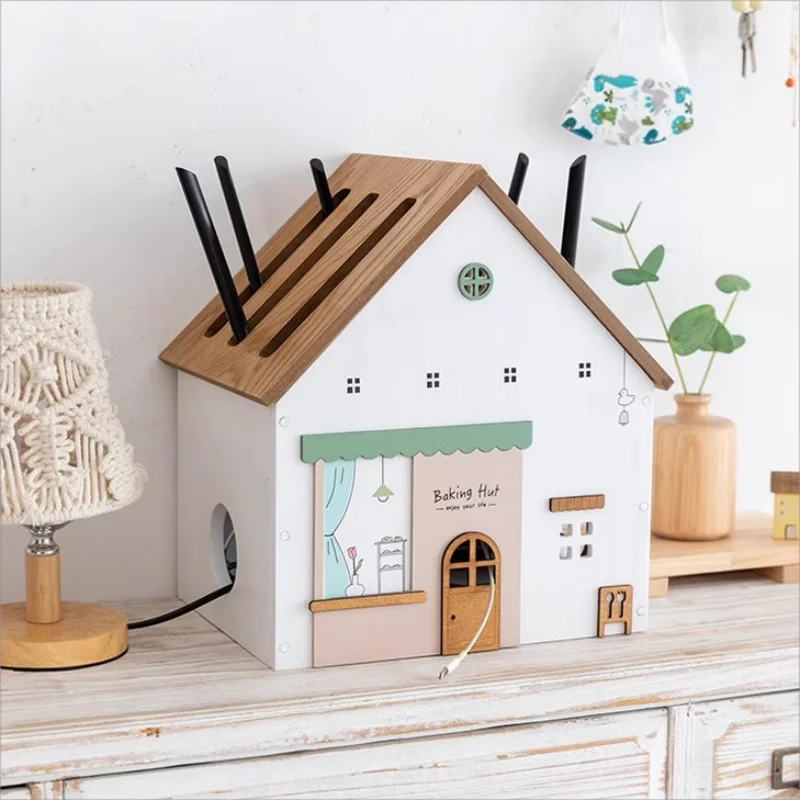 Creative Ins Desktop wire storage box organization fixed insertion data cable management TV socket obstruction decoration