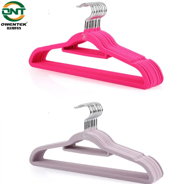 Perchas Terciopelo Slim Ultradelgada Antideslizante X 50 Premium Pack Color Natural velvet hanger with tie bar