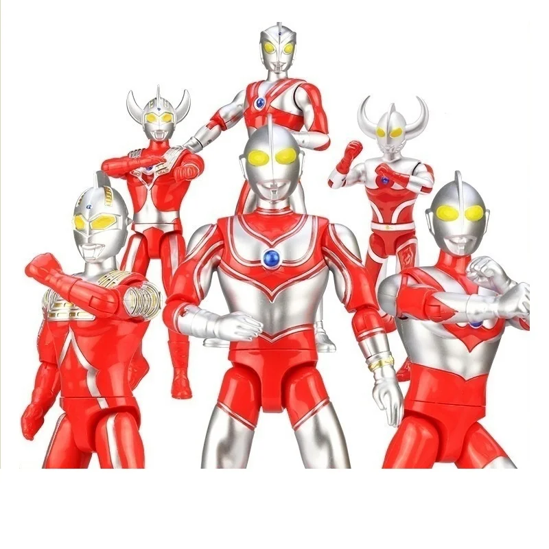 Ultraman series multi-joint movable spin removable cloak model doll set toys