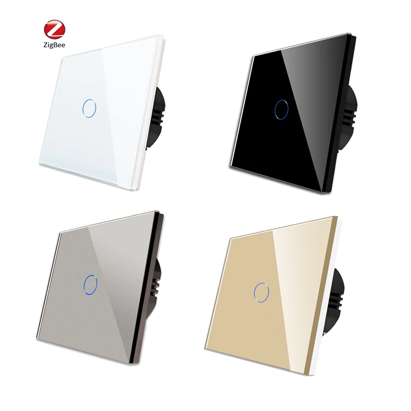 Bingelec Home Automation Europe 1 Gang Wifi Remote Control Wall Touch Light Zigbee Tuya Smart Switch