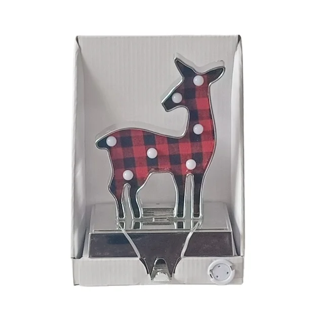 2023 Lighting Christmas Ornaments Elk model Led Lights Stocking Holder Christmas Decorations