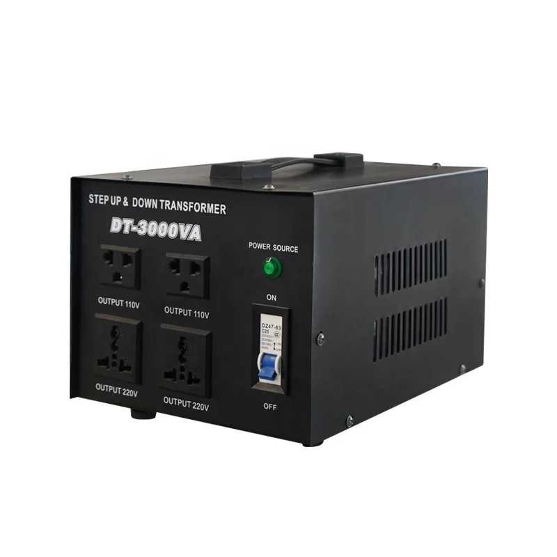 DT-3KVA Step up/down transformer/voltage converter 110v/120v/220v/240v CE approved used in 220v or 110v countries