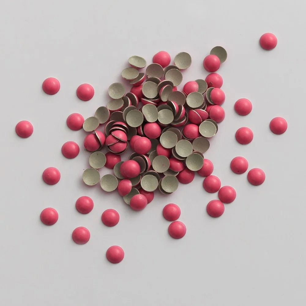 wholesale Different sizes hot fix rhinestuds neon color  textured dome half round nailheads factory directly sale