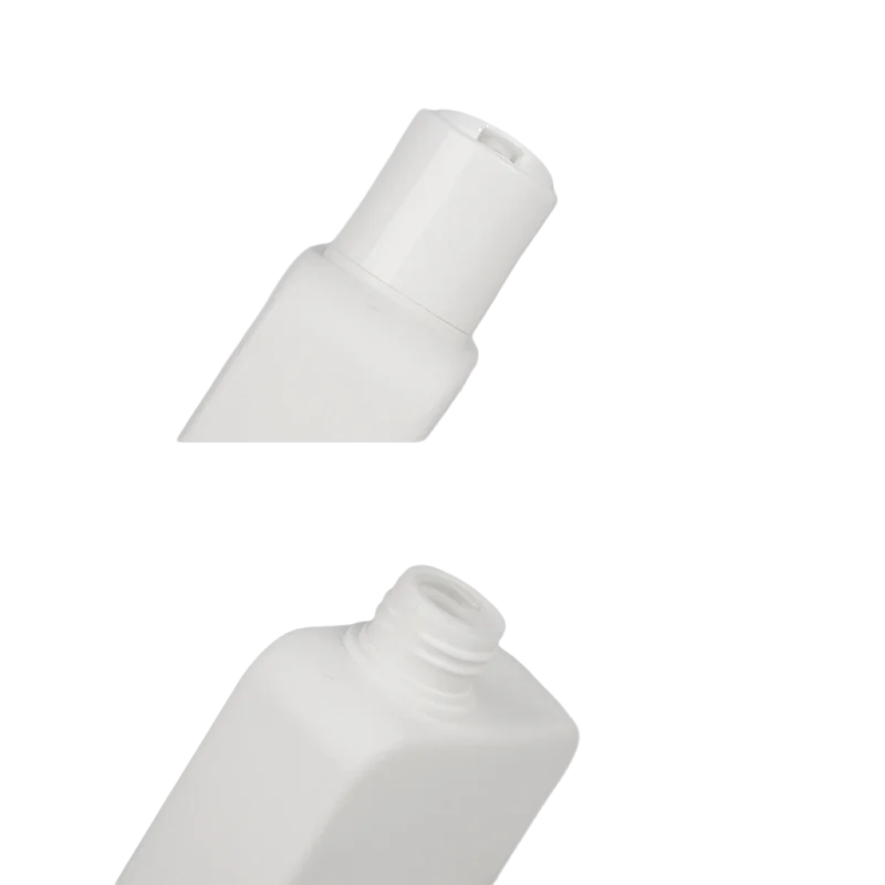 2025 High End Custom Color HDPE 250ml Face Lotion Bottle Body Oil Bottle Square Shampoo Bottle With Disc Cap