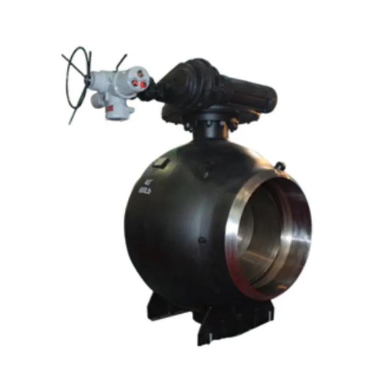 Motorized Gas Pipeline Full Welded Trunnion Electric Actuator Pipeline  Ball Valve