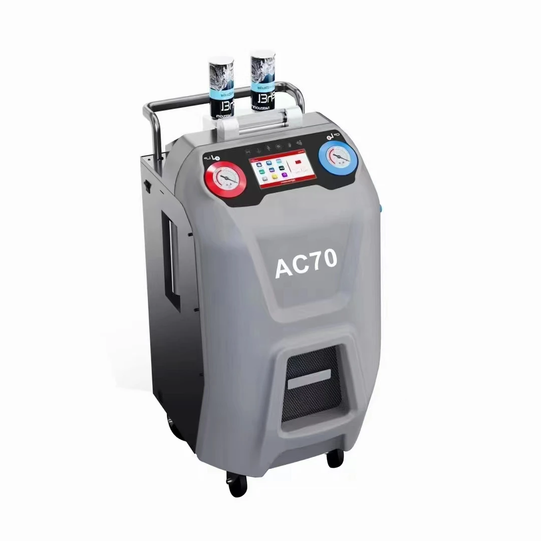 Automobile air conditioner Fully automatic AC refrigerant machine AC 70 for R134a 220v/50HZ 60HZ Recovery efficiency 95%