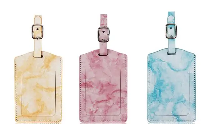 BSBH High Quality Custom PU Leather PVC Luggage Tags Logo Boarding Pass Name Tags  Fashionable Aircraft Bag Carabiner Keychain