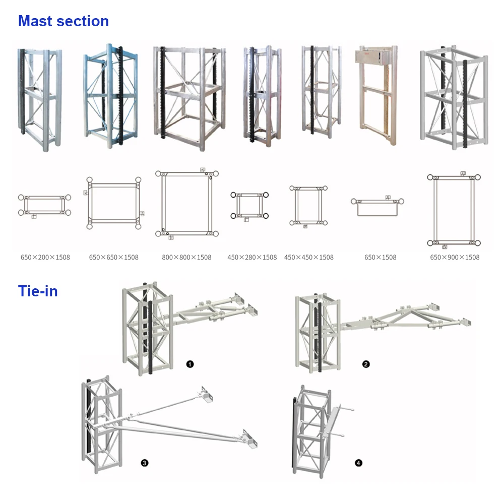 ZK Construction lifting machine and material hoist with compact structure construction hoist lift