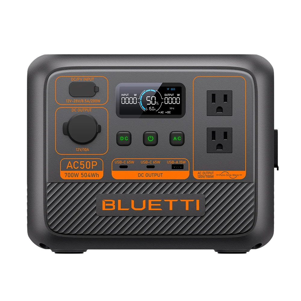 Bluetti 700W Backup Portable Generator AC50P Solar Power Station Inverter UPS Li-on Battery Power Supply Powerhouse Charged