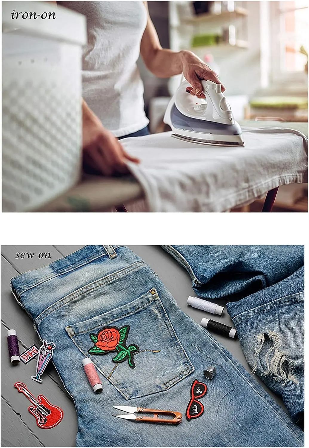 Assorted Styles Embroidered Patches Sew On/Iron On Patch Applique for Clothes Dress Hat Jeans DIY Accessories