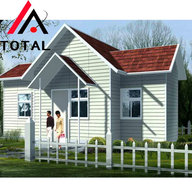 One Storey Customized Fast Construction Light Steel Structure Prefabricated House Villa