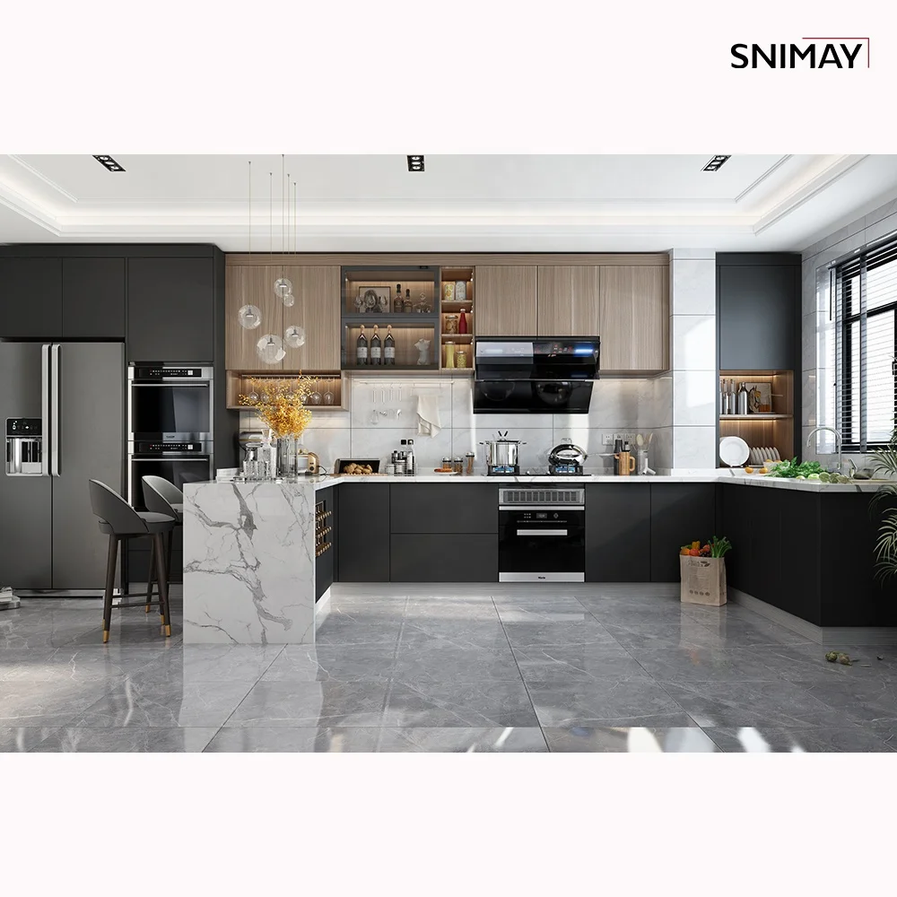 Italian Classic Style High End Custom Design White Solid Wood Kitchen Cabinets Set