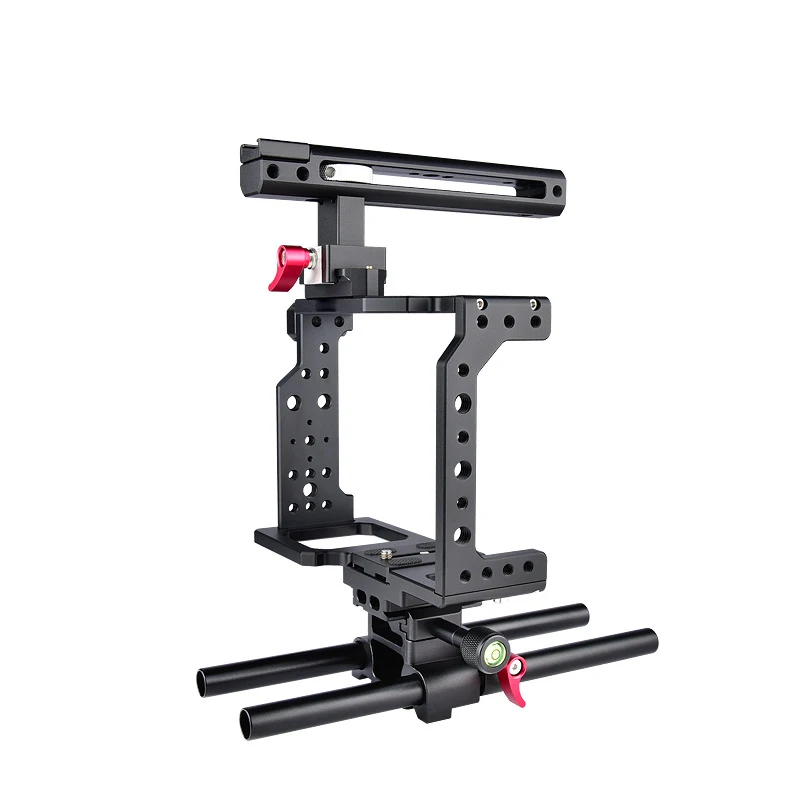 Photographic Video For Canon DSLR Camera Black Aluminum Quick Release DSLR Camera Cage Kit With Top Handle
