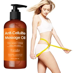 Private Label 100% Pure Essential Oils Collagen Stem Cell Skin Firm Anti Cellulite Slimming Massage Oil