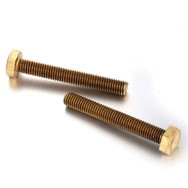 Крепеж высокопрочная желтая черная углеродистая сталь DIN933 DIN931 латунные тяжелые шестигранные болты и гайки