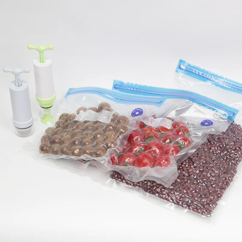 Hot Selling Reusable Food Grade Plastic Kitchen Sous Vide Bag Fruit Zipper Vacuum Storage Bags With Electric Air Pump