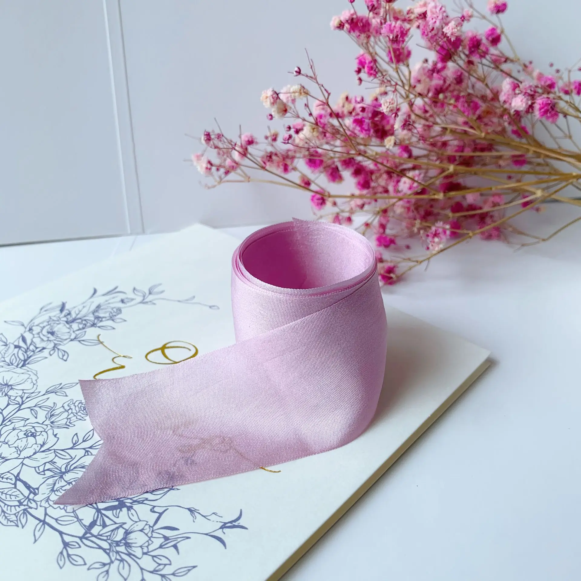 
4mm-36mm hand dyed new color 100% pure silk embroidery ribbon wedding ribbon thin taffeta high quality silk ribbon Handcraft 
