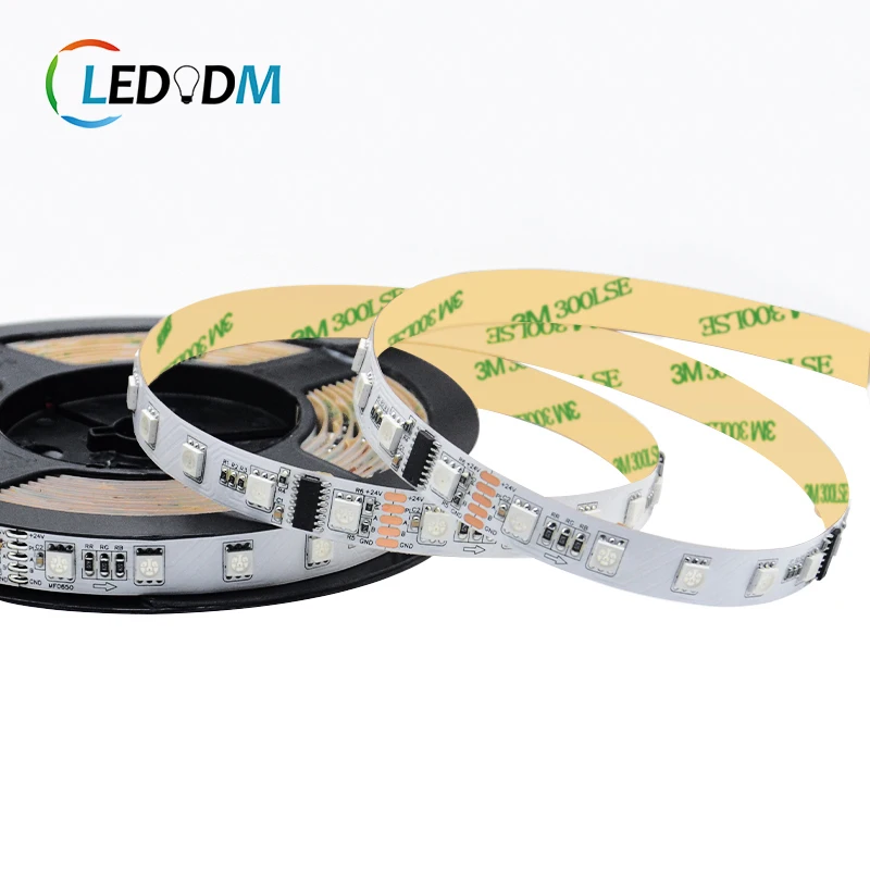 DMX512 TM512 UCS512  digital led strip External IC DC 24V 5050 60LEDs/m rgb magic full color RGB RGBW programmable led strip