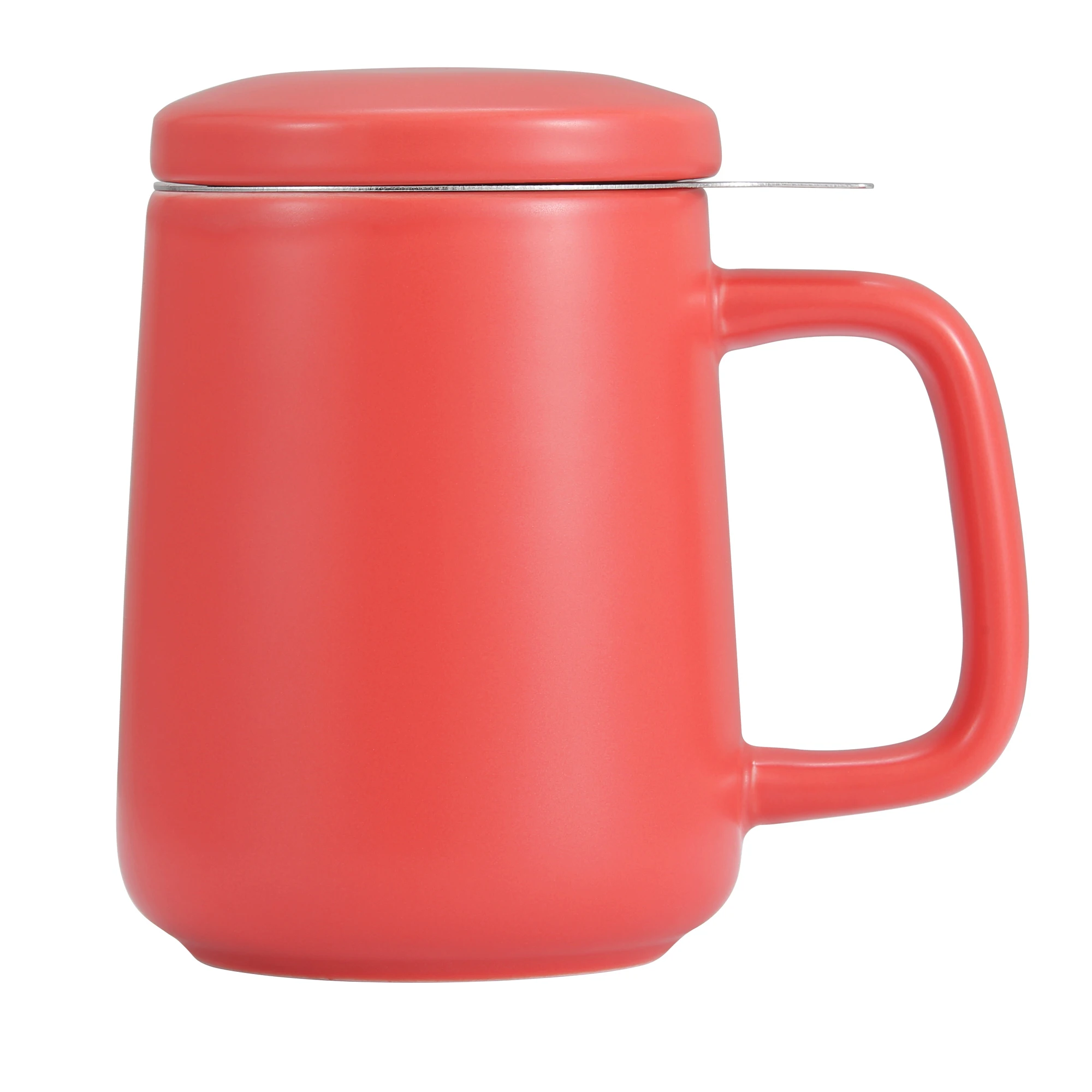 DHPO 2021 Best Selling Ceramic Coffee Mug Colorful Porcelain Infuser Brewing Tea Custom Color Design Lid For Home And Gift